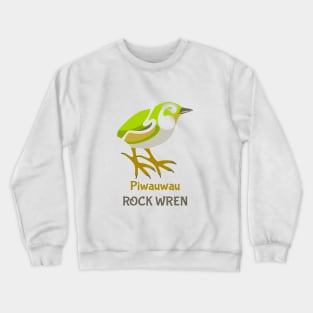 Rock Wren New Zealand Bird Crewneck Sweatshirt